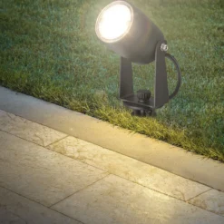 LED-maapiikkivalaisin 3927035 12 V käynnistyssarja 3 kpl, musta Ø 4 cm