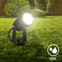 LED-maapiikkivalaisin 3927035 12 V käynnistyssarja 3 kpl, musta Ø 4 cm