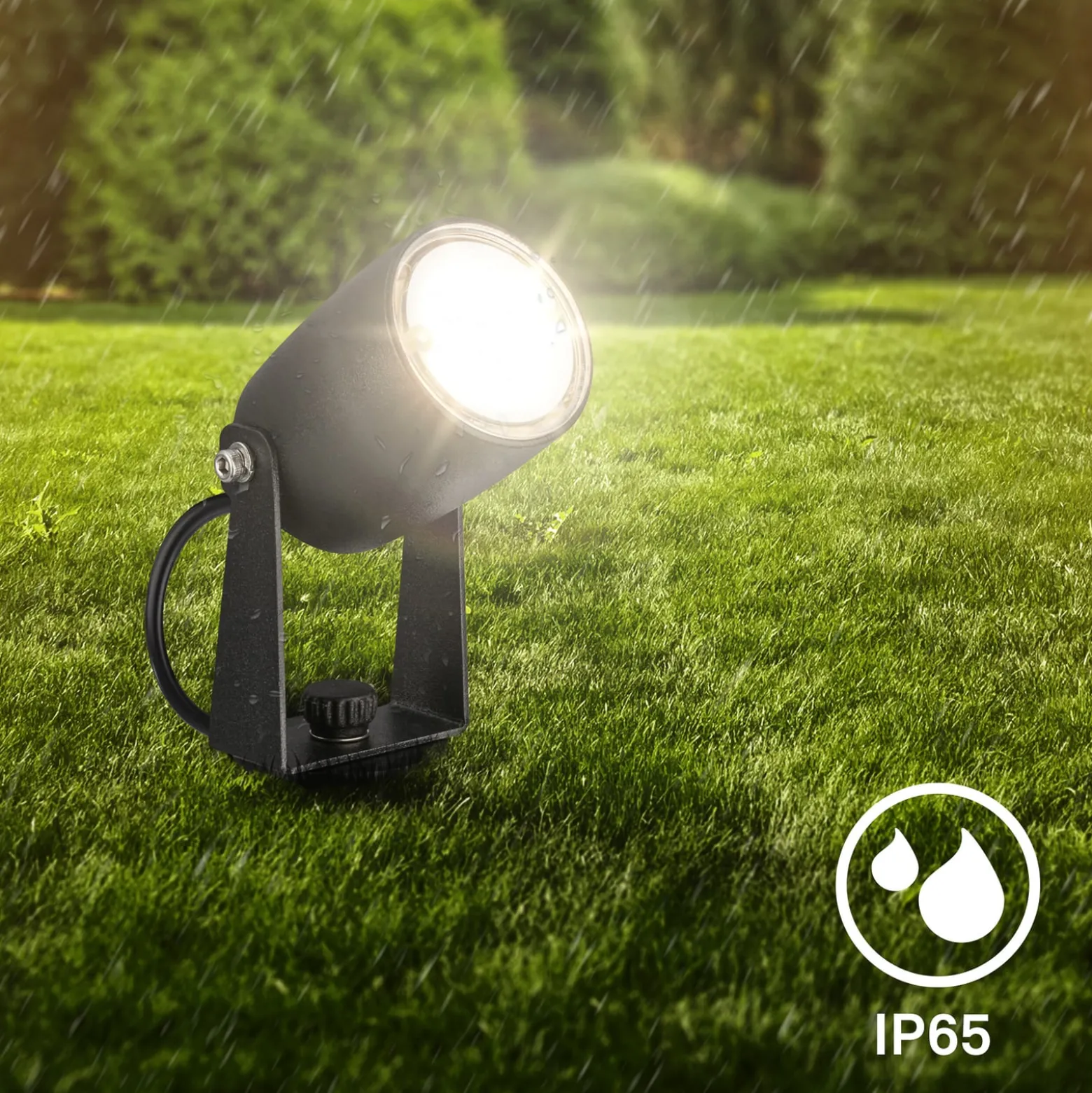 LED-maapiikkivalaisin 3927035 12 V käynnistyssarja 3 kpl, musta Ø 4 cm