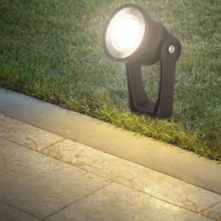 LED-maapiikkivalaisin 3918035 12 V käynnistyssarja 3 kpl, musta, Ø 5 cm