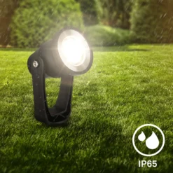 LED-maapiikkivalaisin 3918035 12 V käynnistyssarja 3 kpl, musta, Ø 5 cm