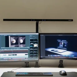 LED-monitorivalo MAULgate, anturi, himmennettävä, musta, puristin