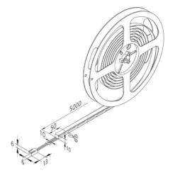 LED-nauha Basic-Tape F, IP54, 4,000K, pituus 500cm