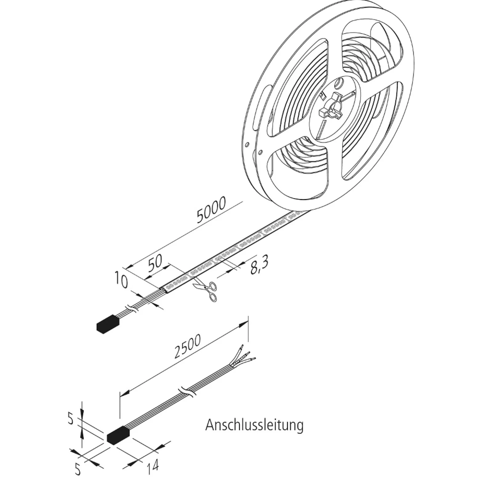 LED-nauha Dynamic-Tape S IP54 2,700-5,000K 500cm