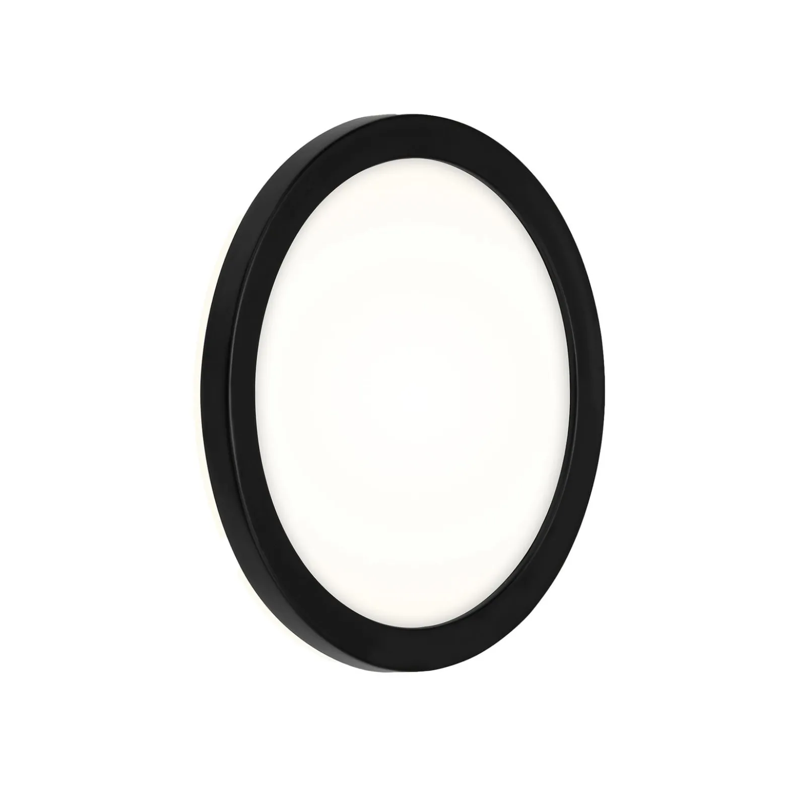 LED-paneeli Frankfurt, pyöreä, Ø21 cm, IP44, musta