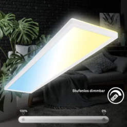 LED-paneeli Tava CCT, valkoinen, 98 x 20 cm, taustavalo, muovi