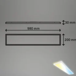 LED-paneeli Tava CCT, valkoinen, 98 x 20 cm, taustavalo, muovi