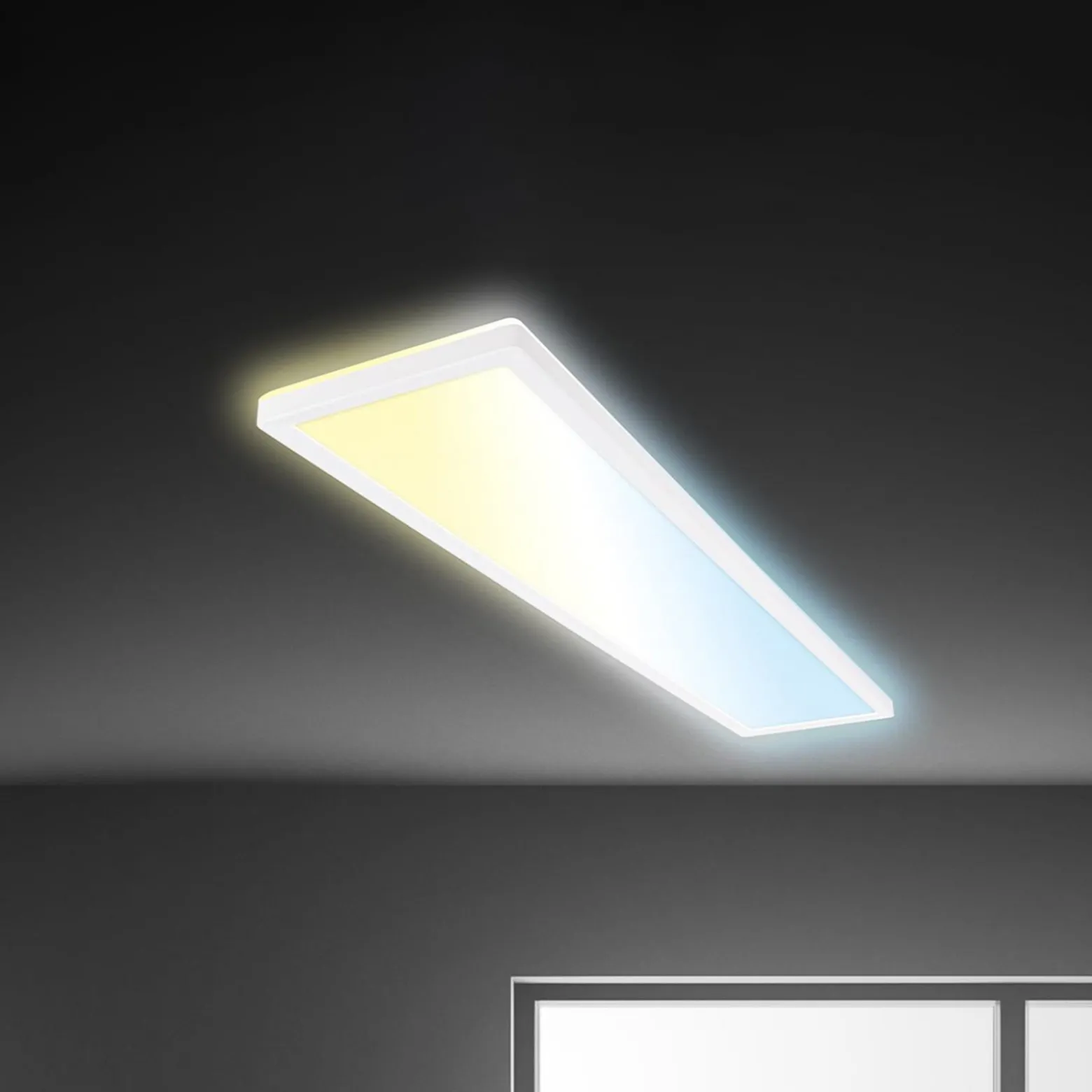 LED-paneeli Tava CCT, valkoinen, 98 x 20 cm, taustavalo, muovi