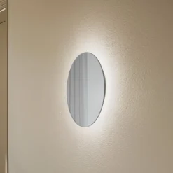 LED-peili Ring M, Ø 29 cm, lasi, lämmin valkoinen