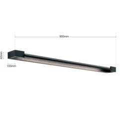 LED-peilivalo Marilyn musta, leveys 90cm