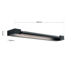 LED-peilivalo Marilyn mustana, leveys 60cm