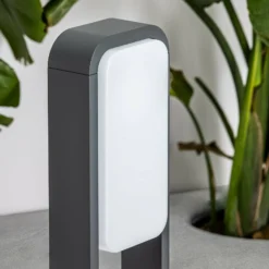 LED-polkujen valaisin Tarra, tummanharmaa, alumiini, korkeus 72 cm