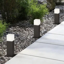 LED-pollarivalaisin HUDSON, antrasiitti, korkeus 30 cm, metalli IP44