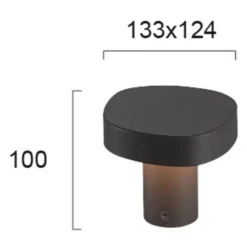 LED-pollarivalaisin Onda, IP54, korkeus 10 cm