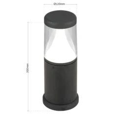 LED-pollarivalo Midnight, anti-UV-diffuusori, IP65
