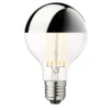 LED-pääpeililamppu Globe 80, hopea, E27, 3,5 W, 2 700 K