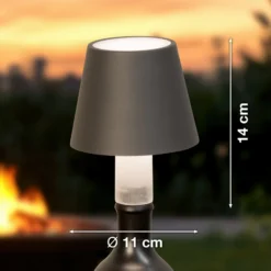 LED-pullovalaisin Fiocco, hiekanharmaa, CCT, IP54, himmennettävä