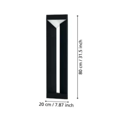 LED-pylväsvalaisine Nembro IP54 alumiinipainevalua