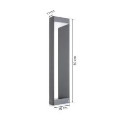 LED-pylväsvalaisine Nembro IP54 alumiinipainevalua