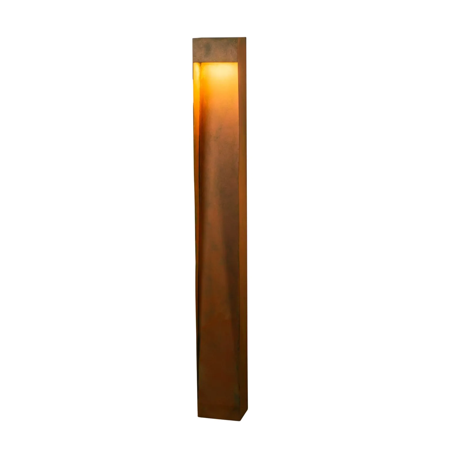 LED-pylväsvalaisin Rho, ruosteenvärinen, korkeus 100 cm, metalli, IP54