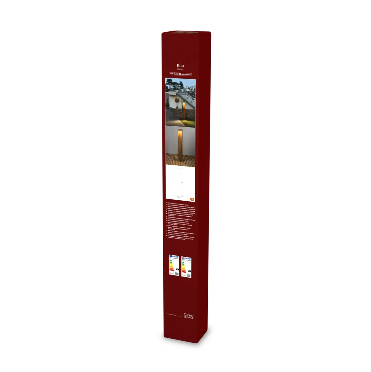 LED-pylväsvalaisin Rho, ruosteenvärinen, korkeus 100 cm, metalli, IP54