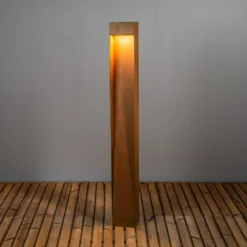 LED-pylväsvalaisin Rho, ruosteenvärinen, korkeus 100 cm, metalli, IP54