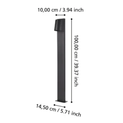 LED-pylväsvalaisin Stagnone, musta