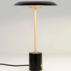LED-pöytälamppu Hoshi himmentimellä, musta-kupari