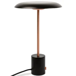 LED-pöytälamppu Hoshi himmentimellä, musta-kupari