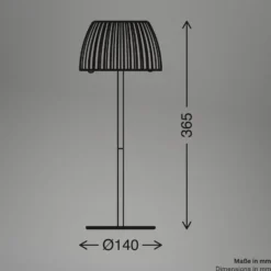 LED-pöytälamppu Loca, antrasiitti, korkeus 36 cm metalli/muovi