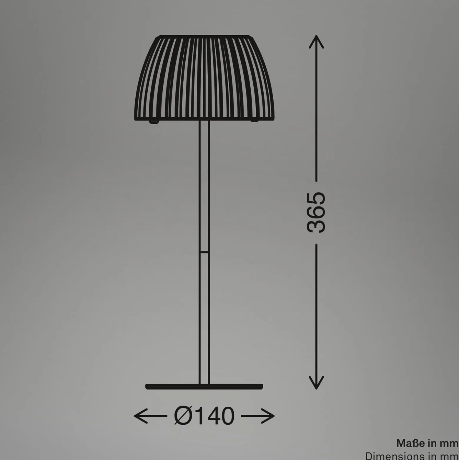 LED-pöytälamppu Loca, ruskea, korkeus 36 cm, metalli/muovi