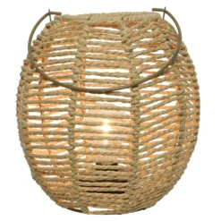 LED-pöytälamppu 898043, lyhty, köysipunosta