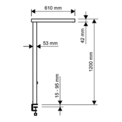 LED-pöytälamppu MAULjuvis, musta 120 cm himmennettävä clamp base