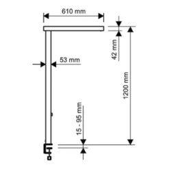 LED-pöytälamppu MAULjuvis, valkoinen, 120 cm, himmennettävä, jalustan jalka
