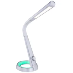 LED-pöytälamppu Mitti USB-liitännällä hopea/vaalea