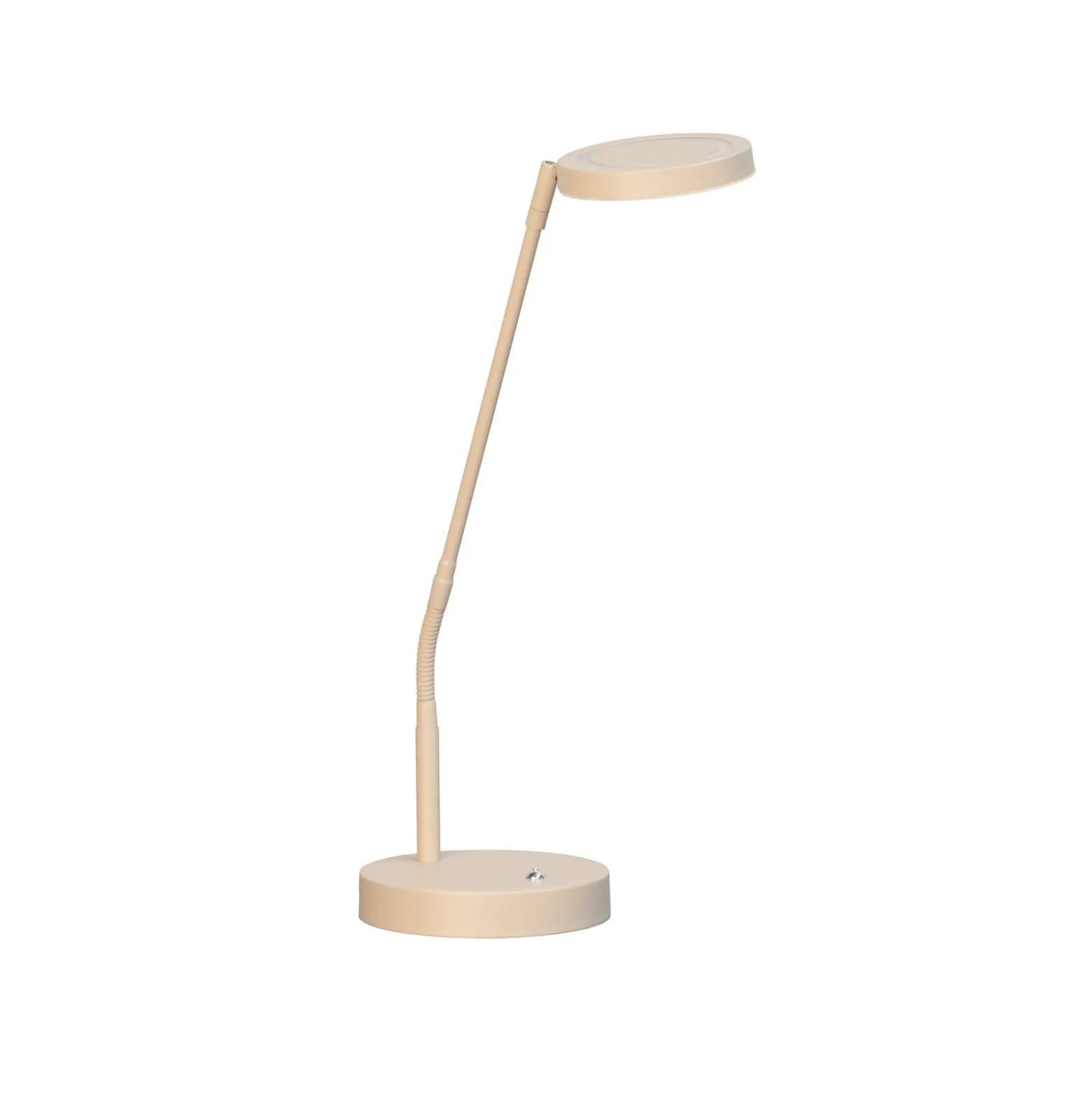 LED-pöytälamppu Sorento, korkeus 48 cm, hiekanvärinen, metalli, CCT