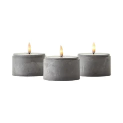 LED-pöytävalaisin Bougie harmaa/savunharmaa-läpinäkyvä
