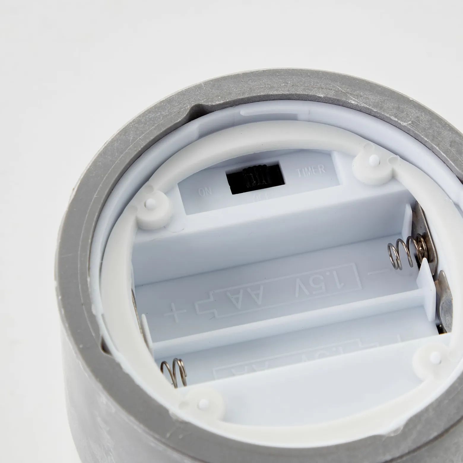 LED-pöytävalaisin Bougie harmaa/savunharmaa-läpinäkyvä