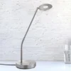 LED-pöytävalaisin Dent, nikkeli/kromi, 60 cm, metalli, CCT 1-valo.