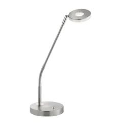 LED-pöytävalaisin Dent, nikkeli/kromi, 60 cm, metalli, CCT 1-valo.