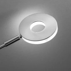 LED-pöytävalaisin Dent, nikkeli/kromi, 60 cm, metalli, CCT 1-valo.