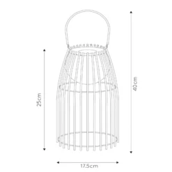 LED-pöytävalaisin Fjara, ruoste