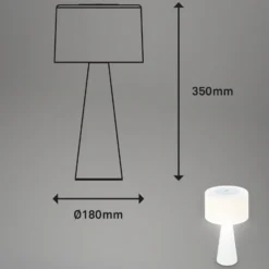 LED-pöytävalaisin Halo, paristokäyttöinen, valkoinen