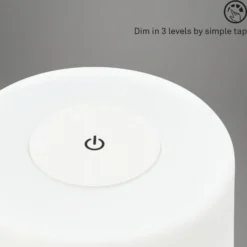 LED-pöytävalaisin Halo, paristokäyttöinen, valkoinen