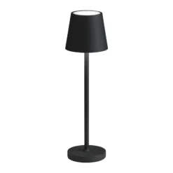 LED-pöytävalaisin 5097, ladattava akku IP54 himmennettävä musta