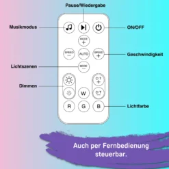 LED-pöytävalaisin LED-valopalkki, 2 kpl, musta, RGBW, muovi