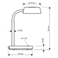 LED-pöytävalaisin MAULabby, punainen, muovi, korkeus 30 cm