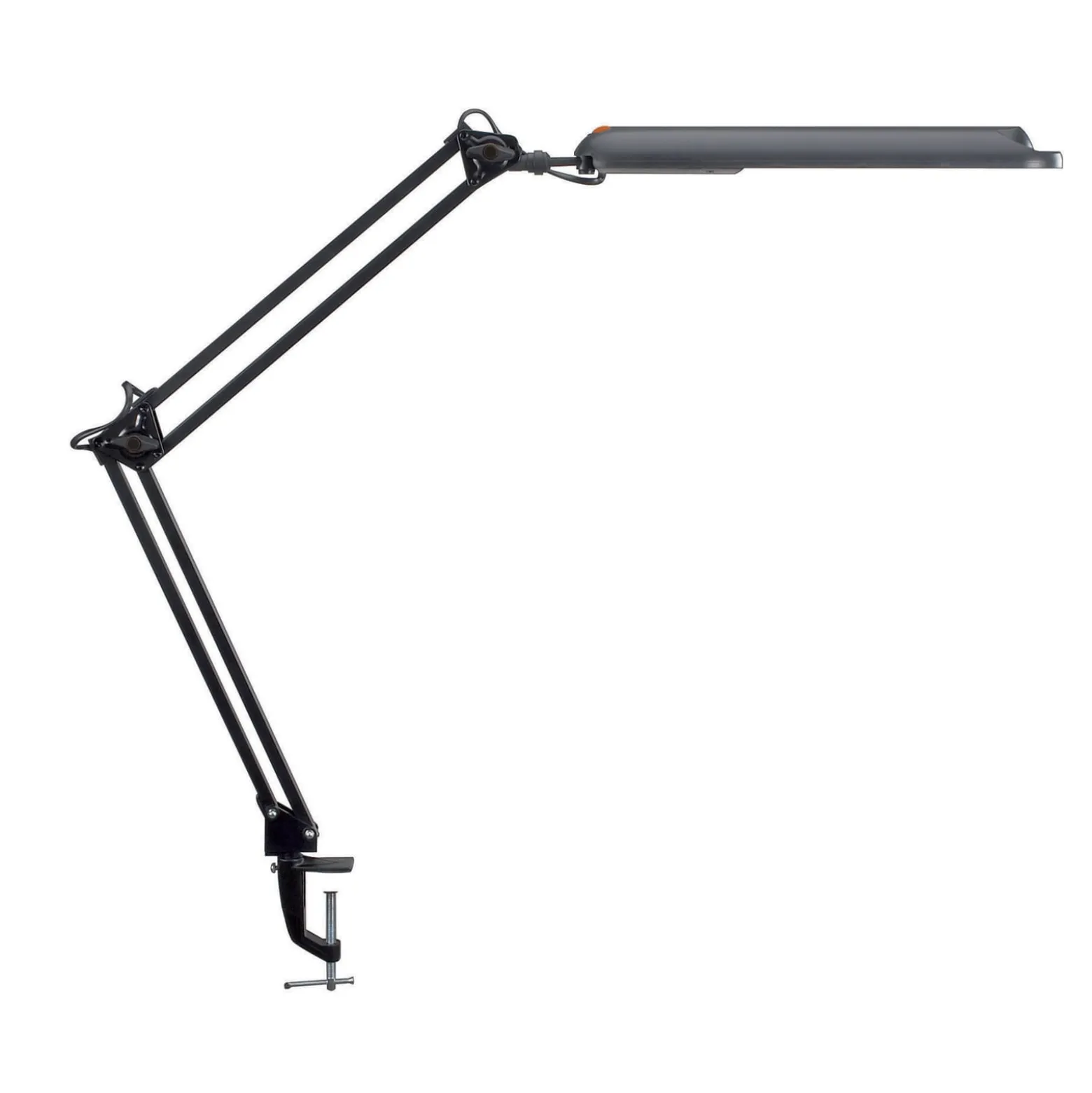 LED-pöytävalaisin MAULatlantic, musta, korkeus 38 cm, kiinnitettävä jalusta