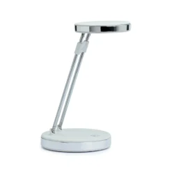 LED-pöytävalaisin MAULpuck, teleskooppivarsi, valkoinen