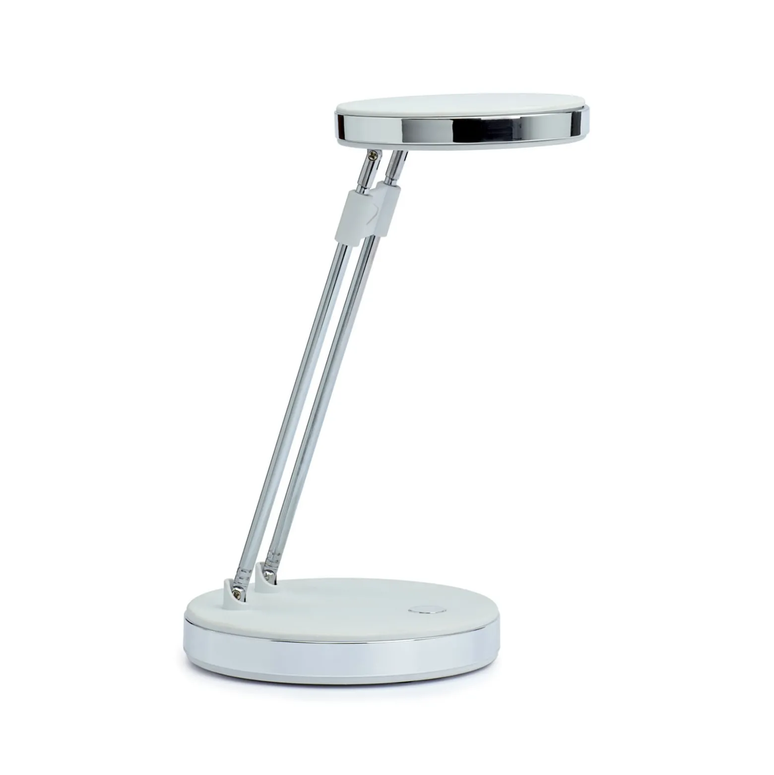 LED-pöytävalaisin MAULpuck, teleskooppivarsi, valkoinen
